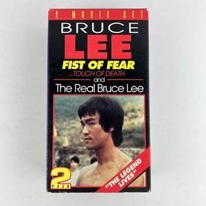 Bruce Lee Real Bruce / Fist of Fear VHS Video 2 Tape Box Set Lot #1 - Picture 1 of 2