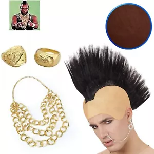 Mr T 80s TV Elegante Vestido BA Baracus Un Equipo Disfraz Conjunto Medallón Accesorios Set - Imagen 1 de 7