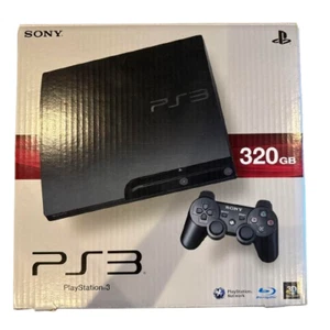 Sony PlayStation 3 PS3 Charcoal Black Videospielkonsole 320GB CECH-3000B 2011 - Bild 1 von 10