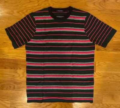 Suéter de manga corta a rayas de lana Scotch & Soda para hombre talla XL Foto 1 de 4