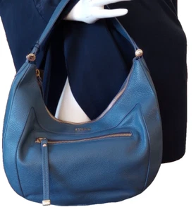 Furla Ginevra Pebbled Leather Top Hobo Shoulder Bag-New - Picture 1 of 11