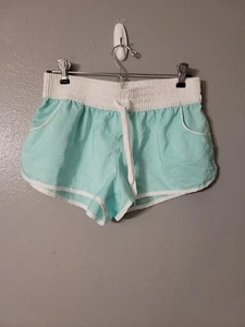 OP Ocean Pacific Green Girls Running Shorts Size S 3-5 Pockets - Picture 1 of 4