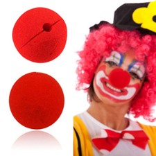 NASO PAGLIACCIO CLOWN ROSSO DI SPUGNA CARNEVALE FESTA PARTY HALLOWEEN