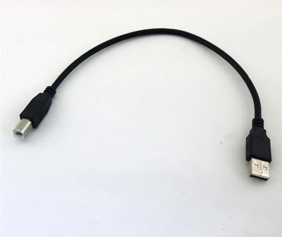 10pcs High Speed USB 2.0 A Male To B Male Printer Scanner Cable Cord Black 1FT - Image 1 of 4