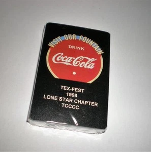NEW NEVER OPENED COCA COLA "1998 TEXFEST" TCCCC COKE DECK OF PLAYING CARDS - Picture 1 of 1