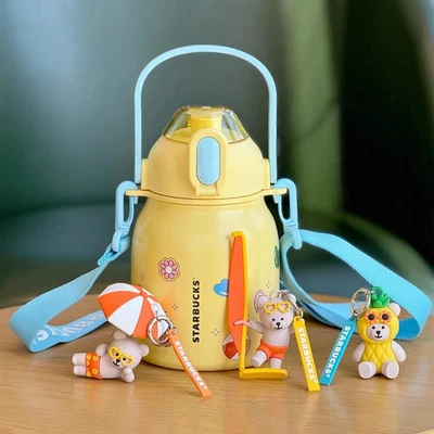 2025 China Starbucks Tropical Ambience 36oz SS Vacuum Cup With Random Keychain - Image 1 of 4