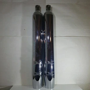 Harley Davidson Chrome Exhaust Pipes 65539-95 65538-95 Touring FLT1340/1450 OEM - Foto 1 di 6