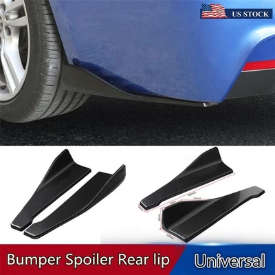 2x Modified Rear Lip Side Skirt Bumper Spoiler Splitters Universal Car Sedan US Foto 1 de 4