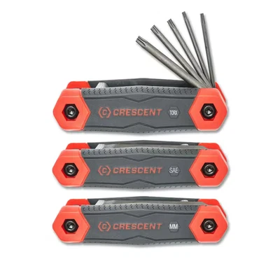 Folding Sae/Metric/Torx Dual Material Hex Key Set (3-Piece) - Image 1 of 4