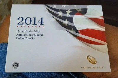 2014 Annual Uncirculated Dollar 6 Coin Set Silver Eagle Sacagawea Presidential - Image 1 of 4
