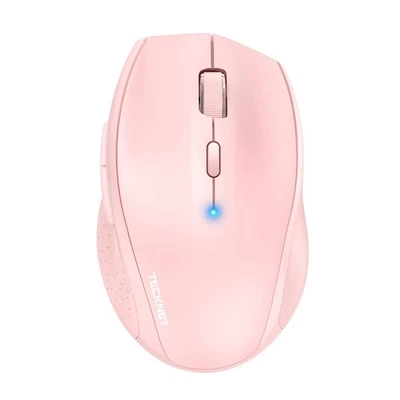 NEW PINK TECKNET Rechargeable Wireless Mouse 2.4G Silent Quiet Click  - Image 1 of 4