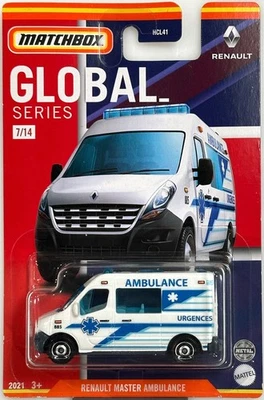 Совершенно новый белый 2022 Matchbox Global Series #7/14 Renault Master скорая помощь - Изображение 1 из 3
