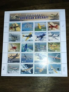 US SCOTT 3142 PANE OF 20 CLASSIC AMERICAN AIRCRAFT STAMPS 32 CENT - Picture 1 of 1