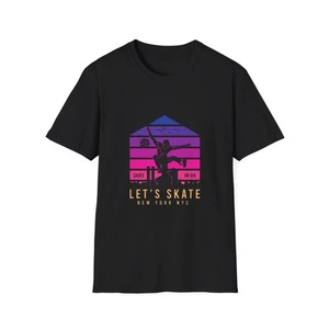 Skater Unisex Softstyle T-Shirt - Let's Skate, Skateboarding Gift, NYC [...] - Picture 1 of 19
