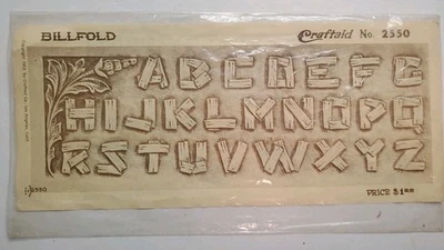 Billetera de cuero Craftaid NO 2550 vintage ~ 2 plantillas ~ Foto 1 de 4