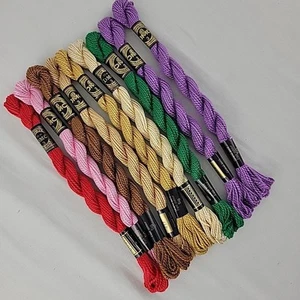 DMC Pearl Cotton Floss Lot of 9 Skein #3 Embroidery Needlepoint X Stitch Crewel - Picture 1 of 4