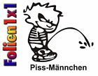 2 x Piss Man Fun Sticker Aufkleber Klebefolie wetter- und waschanlagenfest 