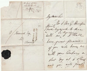 1830 KENT MAIDSTONE PENNY POST & Nr. 7 R/HOUSE JOHN POWELL LENHAM HAUSBRIEF - Bild 1 von 2
