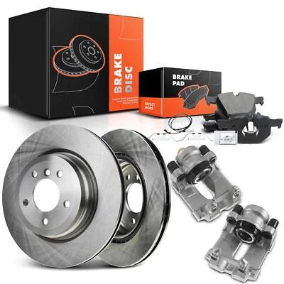 Rotores de freno de disco y pastillas de freno + pinzas de freno para BMW 330i 2006 335i 335is trasero Foto 1 de 4