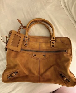 BALECIAGA Tan Large Briefcase Duffel City Bag - Picture 1 of 10