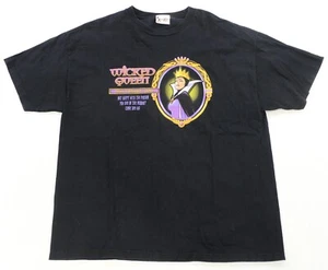 Rare VTG WALT DISNEY Wicked Queen Anger Management Group T Shirt 90s Black 2XL - Picture 1 of 9