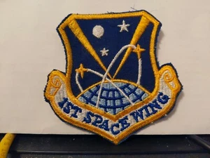 US Air Force Patch 1 Space Wing 3 1/2 x 3 1/2 PETERSON AFB CO - Picture 1 of 4