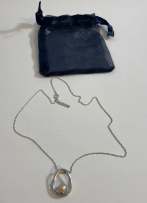 Colar Vantel Pearls prata esterlina Peaceful Moments pérola rosa 7 mm - Imagem 1 de 4