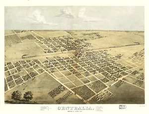 Vista panorámica histórica - Centralia Illinois - Ruger 1867 - 23 x 29,95 - Imagen 1 de 20