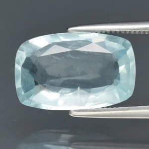 💎 3.33ct 12.7x8.2mm Cushion Natural Blue Aquamarine - Unheated Mozambique Gem - Picture 1 of 4