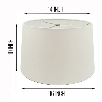 Pantalla de tambor de tapa dura de tela blanca Mestar Decor (instalador de arañas) Foto 1 de 4