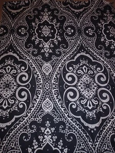 Michael Miller ~ Black & White ~ Paisley Print Fabric ~ 108" By 104" - Picture 1 of 3