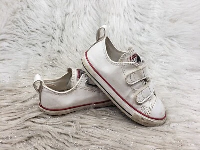 Zapatos informales fáciles de poner CONVERSE ALL STAR 748653C blancos rojos talla US 8 EUR 24 Foto 1 de 4