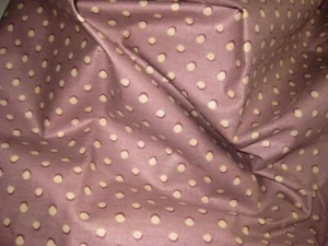 Waverly "Dotz" Fabric 3YD Plum Purple Cream Polka Dot Cotton Decorator USA - Picture 1 of 5