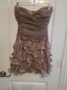 Delia*s Twilight Ruffle Strapless Dress Champagn Size 1-2 - Picture 1 of 5