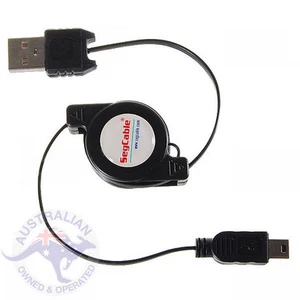 1 x Retractable USB Mini 5 pin Power Charger and Data Cable N-17 - Picture 1 of 1