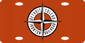 Detroit, Toledo & Ironton Logo Railroad Train License Plate - Picture 1 of 1