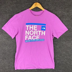 The North Face Mens Shirt Size L Purple Short Sleeve Crew Neck Casual T Shirt - Picture 1 of 15