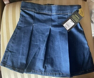 Art Class Girls Denim Pleated Skirt Girls Size M 7/8 Blue New NWT - Picture 1 of 7