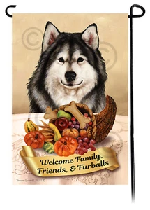 Thanksgiving Garten Flagge - Alaskan Malamute 002 - Bild 1 von 1