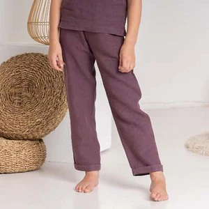 Kids' Linen Pants Dakota - Picture 1 of 26