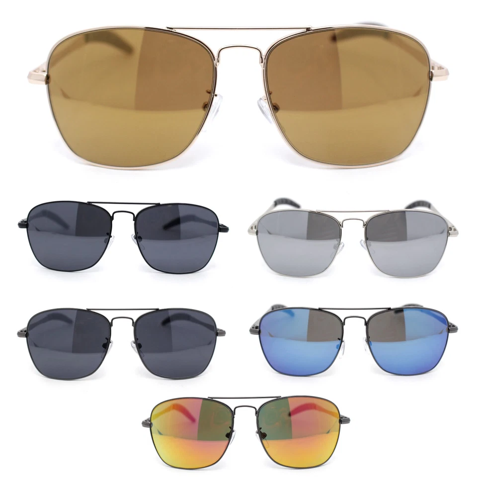 Gafas de sol clásicas rectangulares de metal para hombre oficial de la Fuerza Aérea piloto Foto 1 de 1