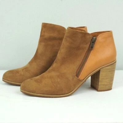 Botas al tobillo BC Footwear bastante simples con tacón de caramelo y cremallera talla 8,5 Foto 1 de 4