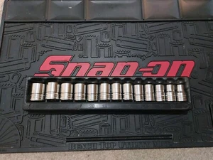 Snap On 13-teilig 1/2 Zoll Antrieb 6-Punkt flaches Steckschlüsselsatz (12 mm-24 mm) 313TWMYA - Bild 1 von 13