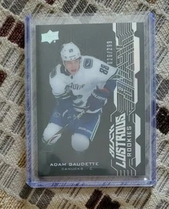 Adam Gaudette 2018-19 SPx UD Black Lustrous Rookies /299 #LR-AG Rookie FREE SHIP - Picture 1 of 2