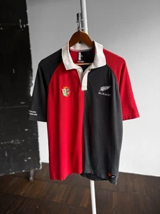 Adidas Mens Vintage 00s All Blacks British Lions 2005 Rugby Polo Shirt Size S/M - Picture 1 of 8