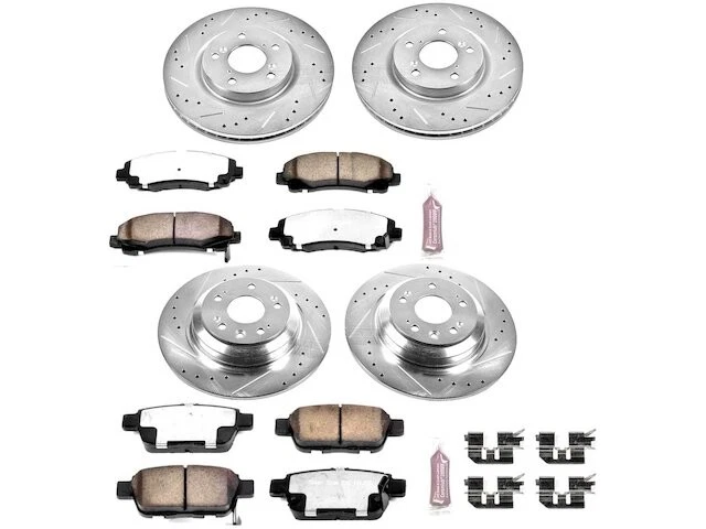 Kit de pastillas de freno delanteras y traseras y rotor para Acura TL 2010 2011 2009-2014 BQ766BH Foto 1 de 1
