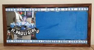 Vintage 1970s St Pauli Girl Beer Mirror Chalkboard Sign - Picture 1 of 3