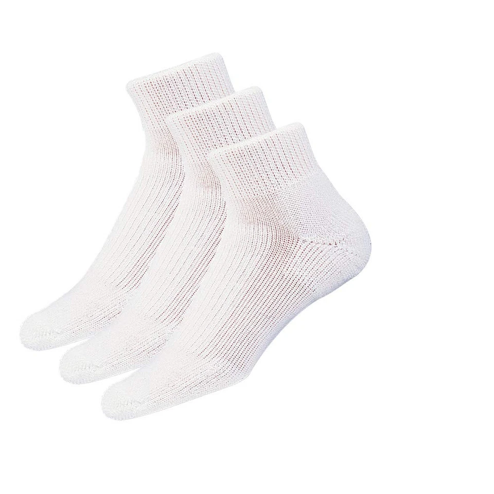 WMX Max Cushion Walking Ankle Socks, White (3 Pair Pack), Medium - Image 1 of 1