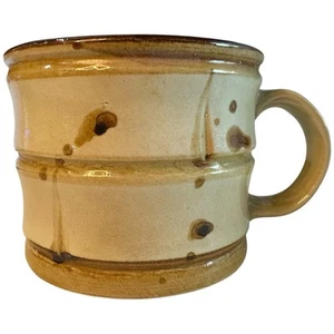 Vintage Capodimonte Stoneware Marked Tiki Bamboo Style Coffee Mug - Picture 1 of 7
