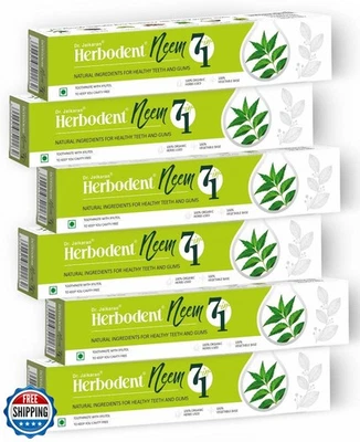 Зубная паста Herbodent® NEEM 7 в 1 - упаковка 6,53 унции | органические травы ним, черный - Изображение 1 из 4